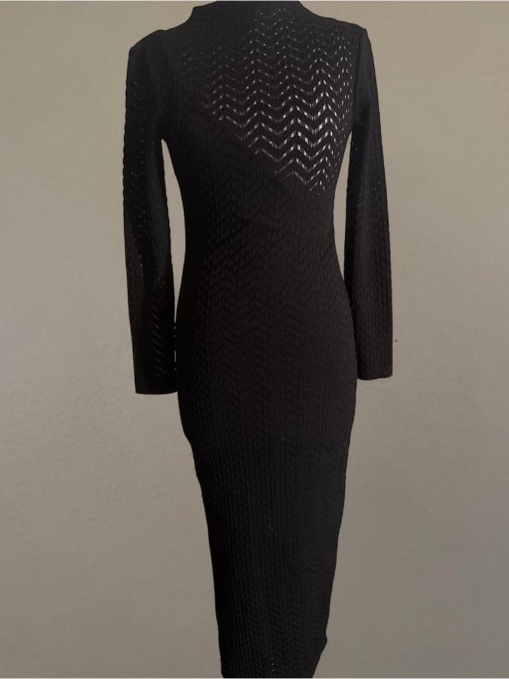 AllSaints sheer knit maxi dress
